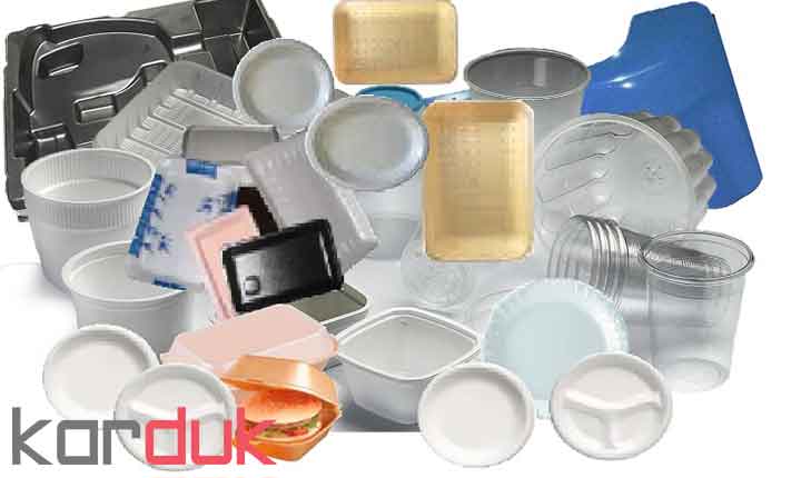 طرح ظرف پلاستیکی یکبار مصرف