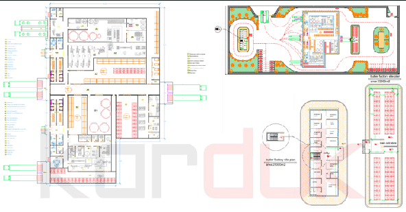 layout and site plan of butter production line